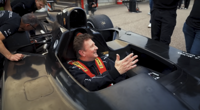 Allan McNish aboard the Porsche LMP2000